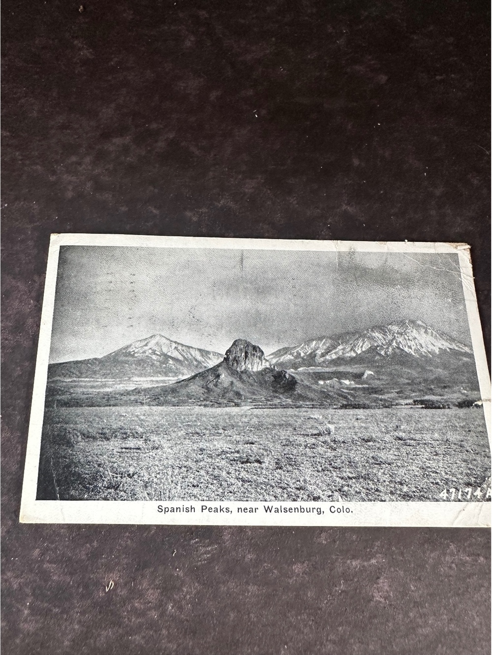 1926 Spanish Peaks Walsenburg Colorado Vintage Postcard Durango Postmark
